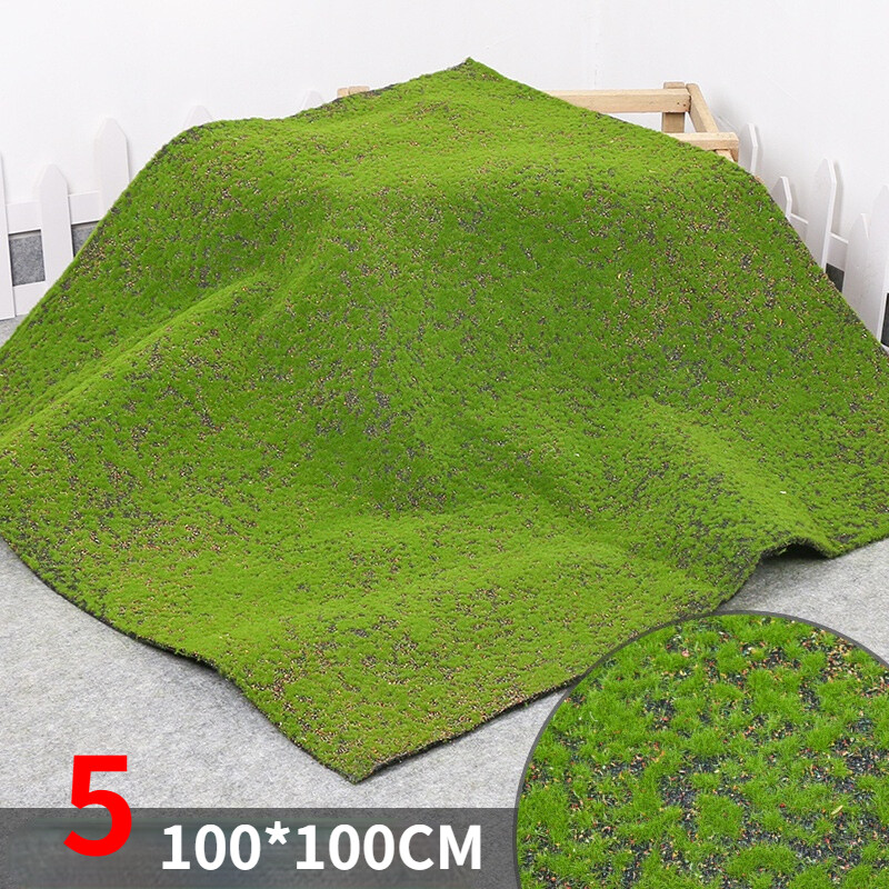Artificial Moss Grass Turf Wall Green Plants Lawn Garden Landscape Decor Modern