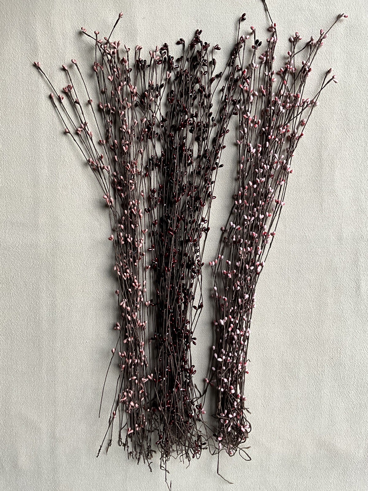 MAUVE PIP BERRY STEMS BURGANDY BERRY STEMS PINK STEMS ARTIFICIAL BERRY STEMS