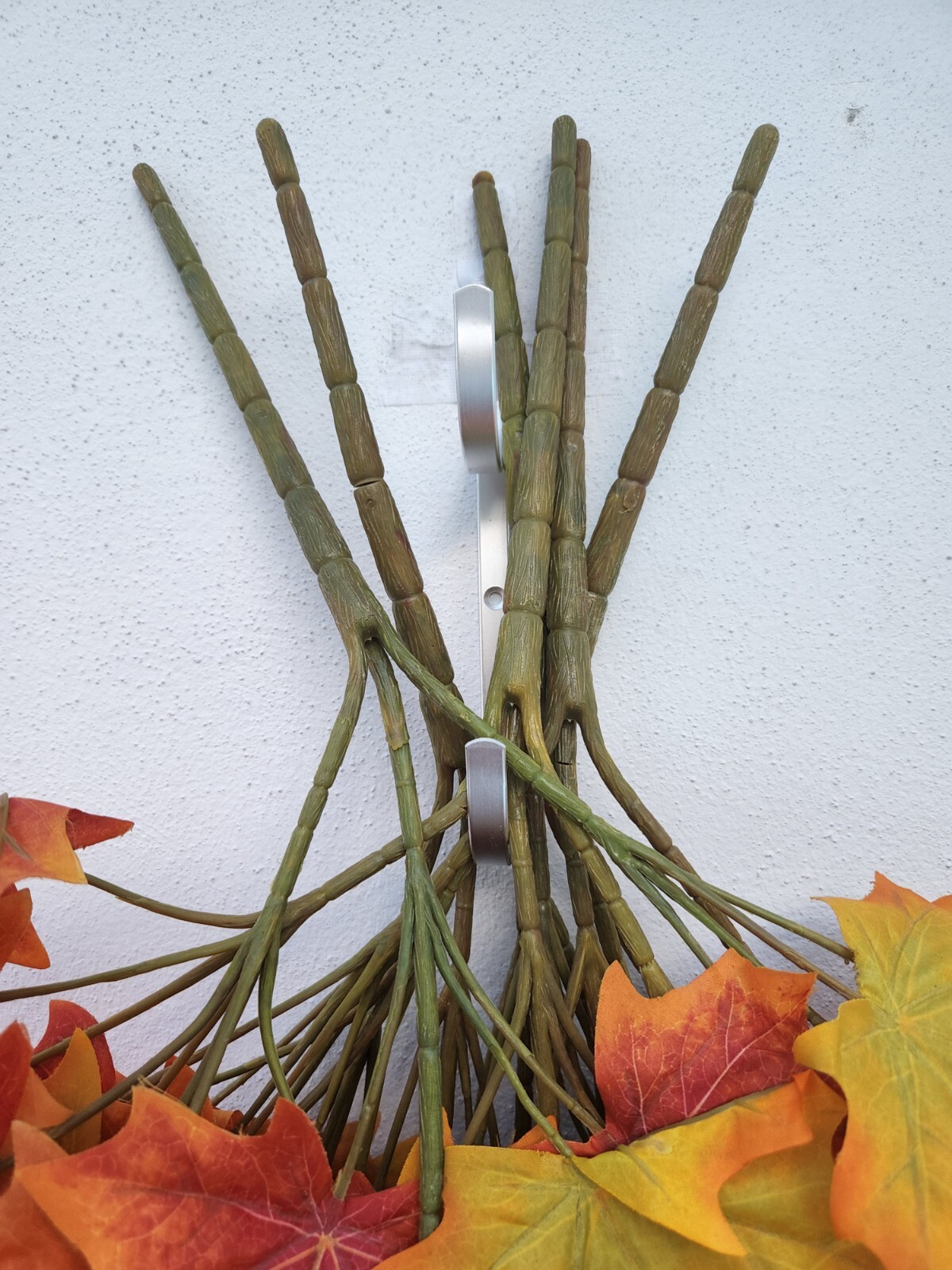 Artificial Fall Leaves Branch Fake Fall Leaves Stems Plants 6 Pieces