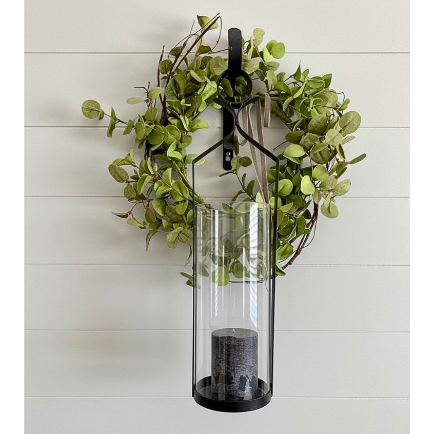 Set of 2 Greenery Wreaths Eucalyptus-Style Leaves Organic Branching Accents 16″W