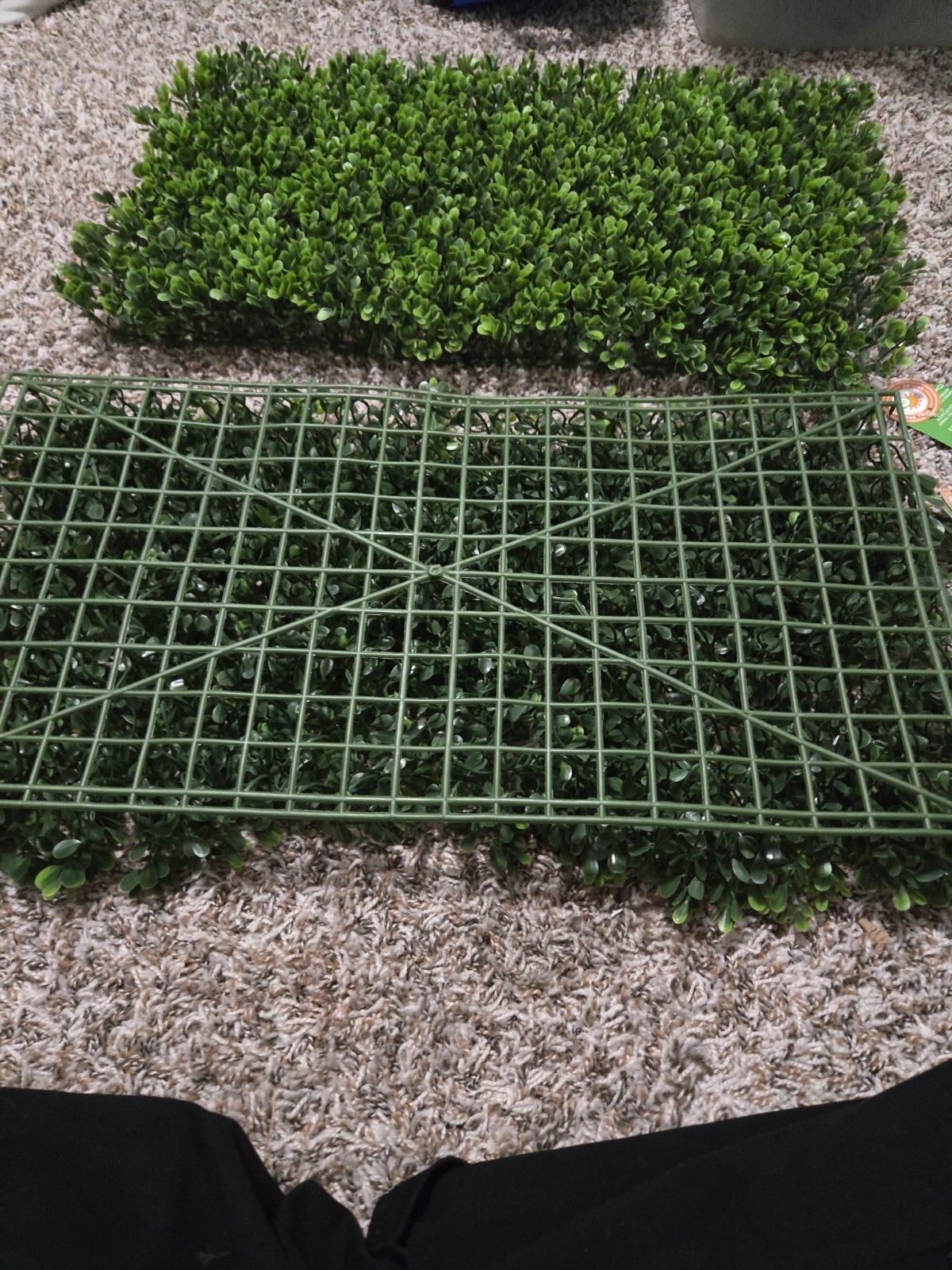 Lot Of 2 Ashland Artificial Boxwood Panels Green 24″ X 12″ Wall Hedge
