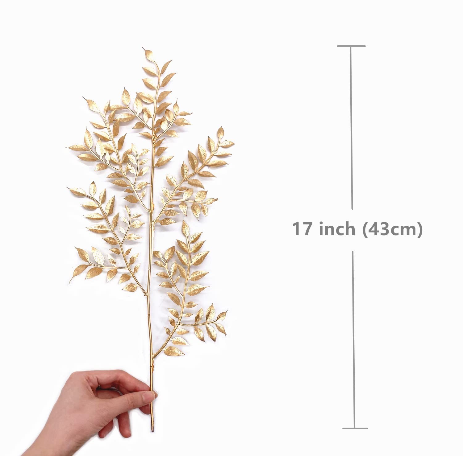 Fake Leaves Plants for Christmas Decor, Gold Artificial Shrubs Grass Foliage …