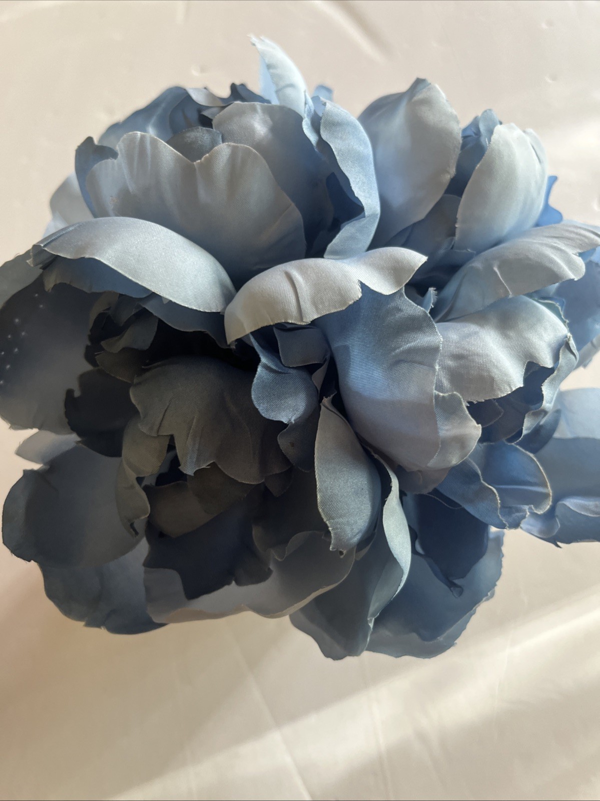 Artificial Blue Flower with 4 In Wooden Planter Home Decor Floral Arrangement NW