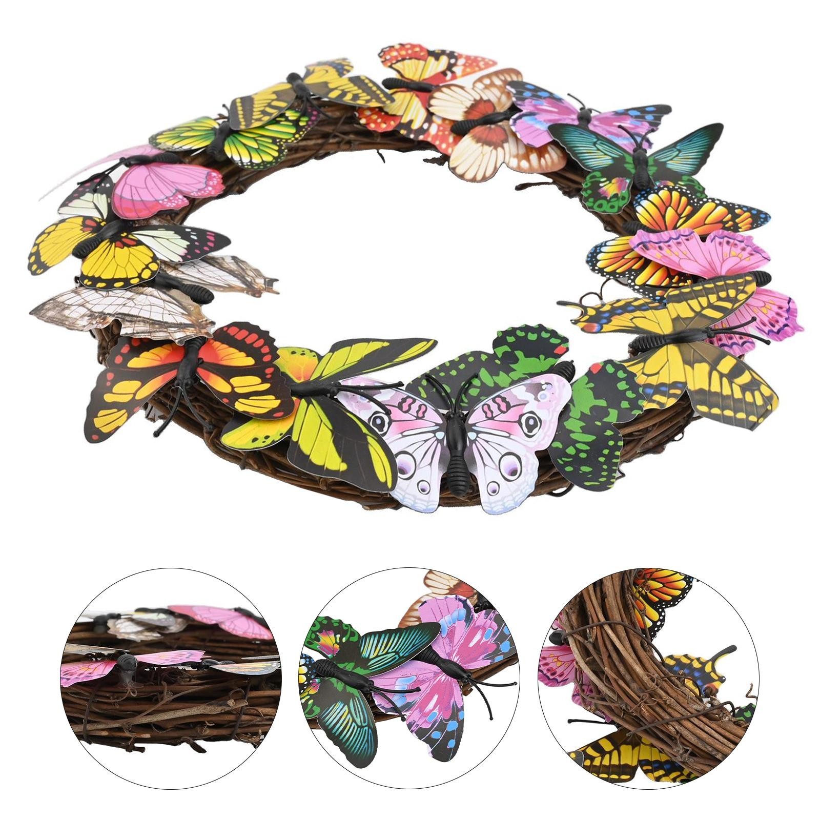 Butterfly Wreath Butterfly Wreath Fake Butterflies Front Door Unique Design