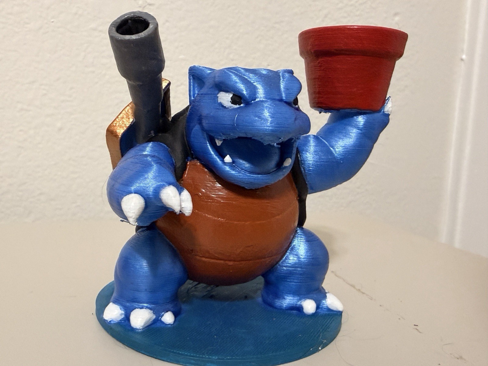 Pokemon Blastoise Flower Pot- Custom Made 3D Printed
