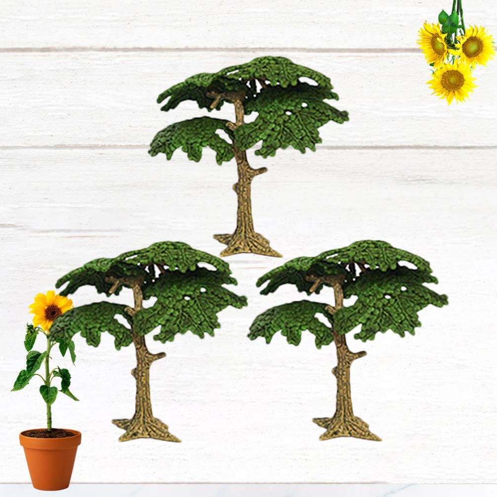 3 PCS Model Trees Cypress Miniature Artificial Fake Plants Train Sand Table