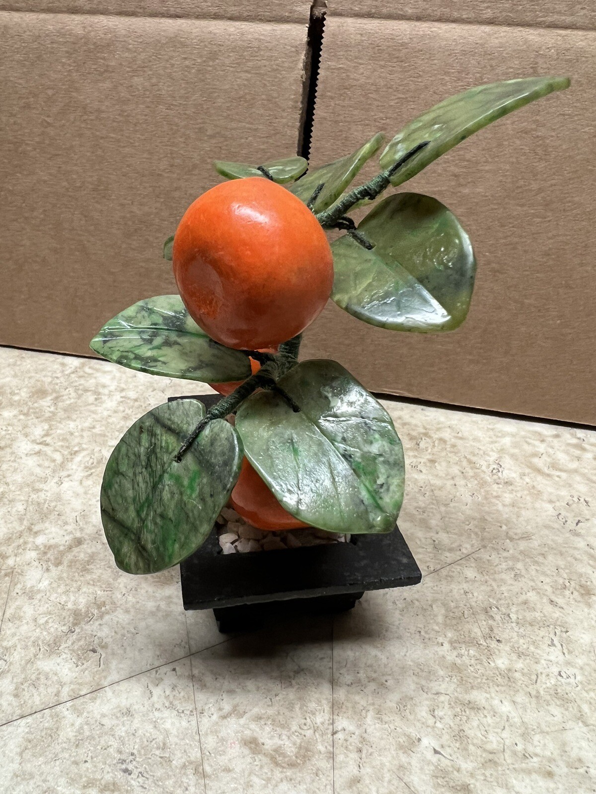 5” Chinese Traditions Orange Tree Bonsai Fruit Plants Decoration Sweet Petite