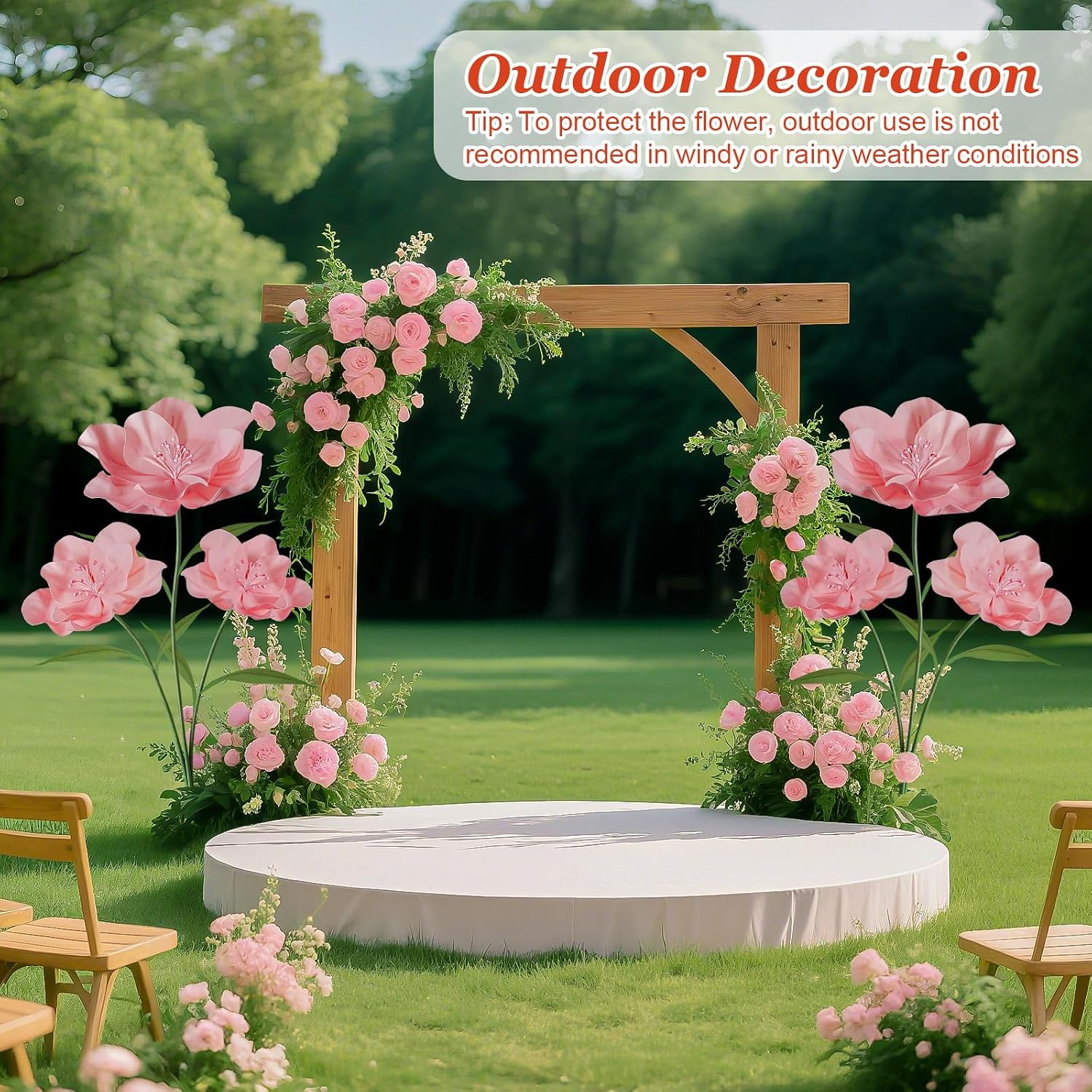 Giant Artificial Flowers for Decoration, 5.6 Ft Waterproof EVA Large Fake Flower