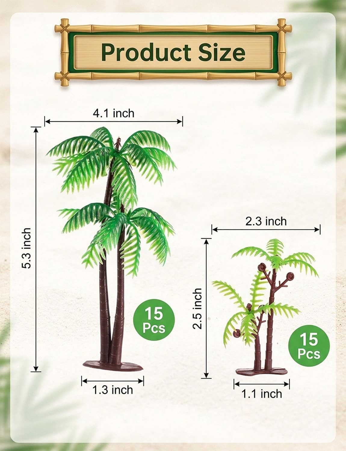 30 Pcs Miniature Trees Model Coconut Palm Trees Fake Mini Tree for DIY Craft …