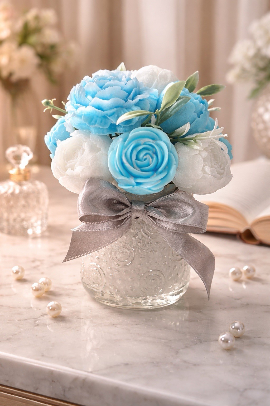 🌸 Handmade Decorative Soap Flower Arrangement – Unique Gift Idea 🌸