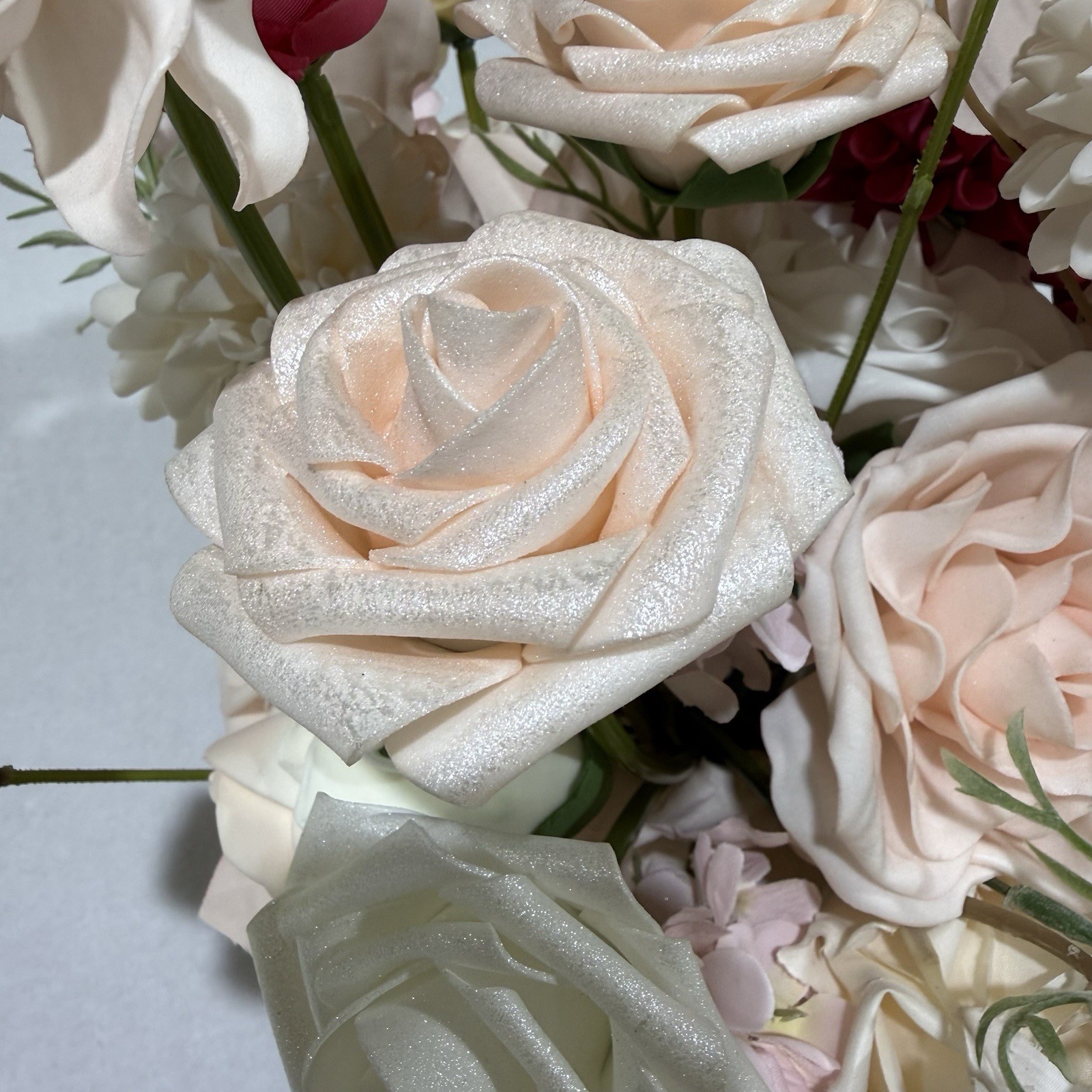 Elegant Silk Artificial Spring Flowers Wedding Bouquet Bridal Bridesmaid