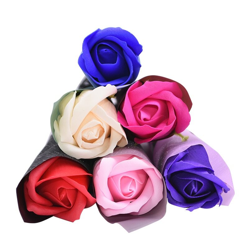 5pcs Rose Bouquet Soap Flower Box Wedding Birthday Valentines Mother’s Day Gift