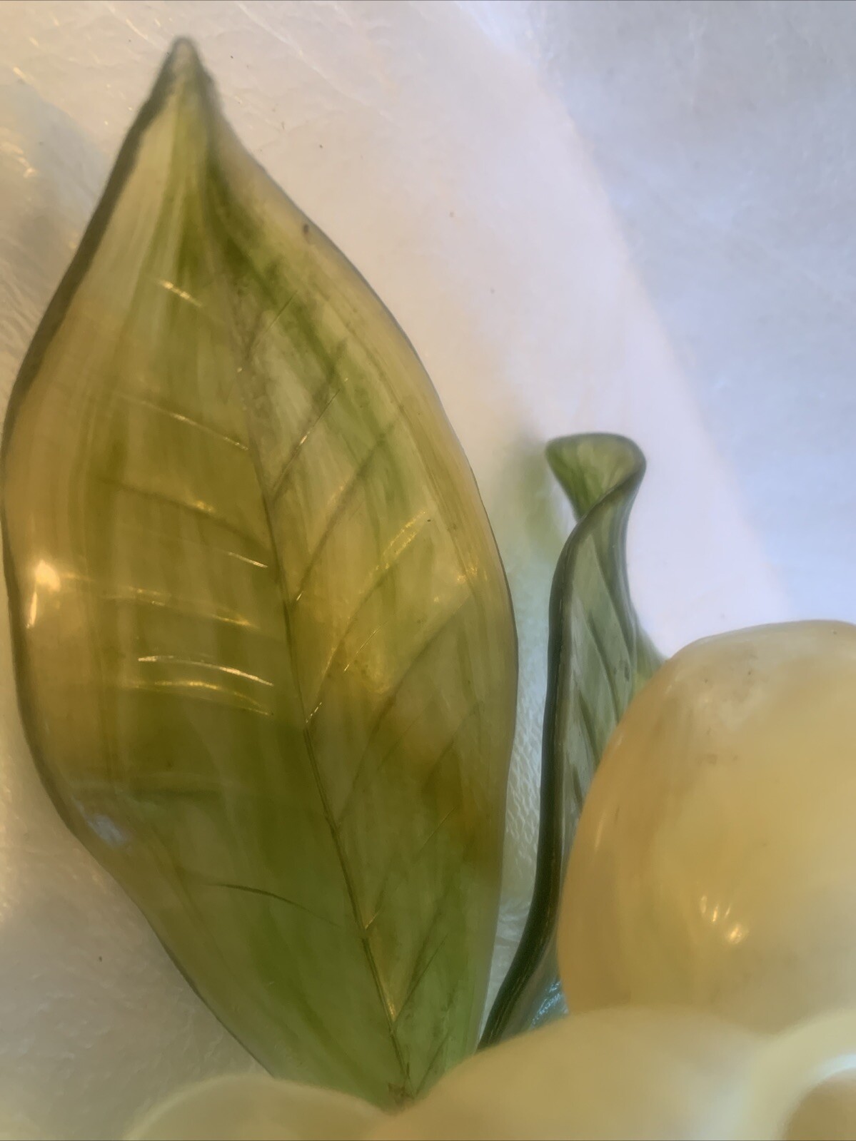 J Corelli Italy Wired Flower Light Cream Magnolia Retro Vtg Lucite 8×10” (a18