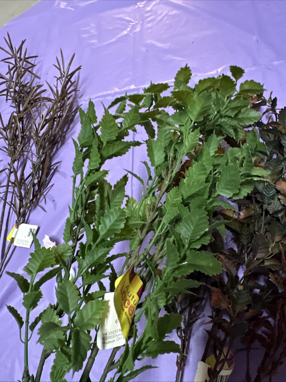 #A11 Lot 3. Artificial flowers and leaves for decorations 2+ lbs
