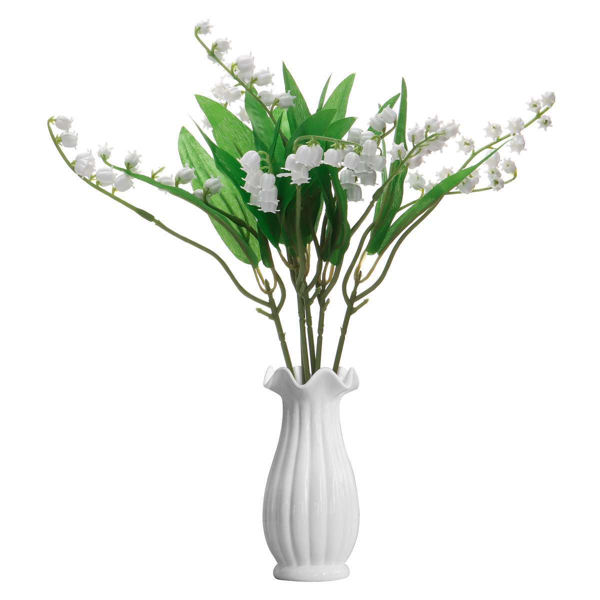 24PCS Artificial White Lily Of The Valley Flowers Bouquet Party Home DIY Decor