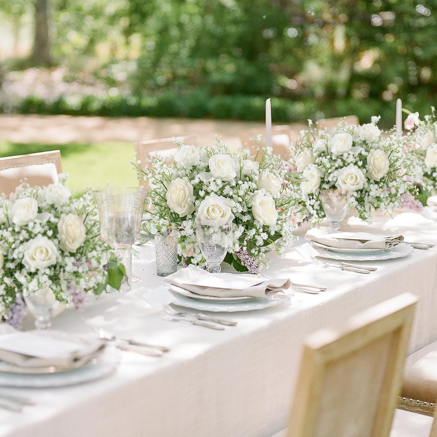 White Fake Baby Breath Artificial Gypsophila Flower Bouquet Decor 12 PCS