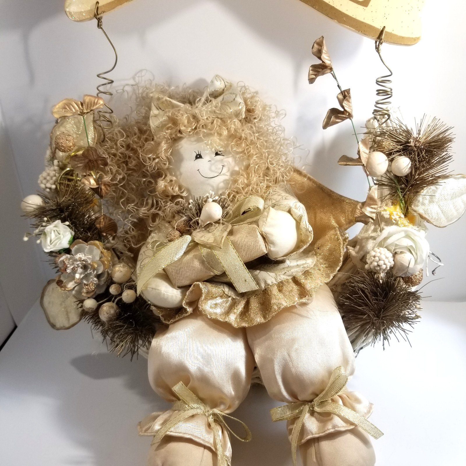 Bless Our Home Cute Angel Half Wreath