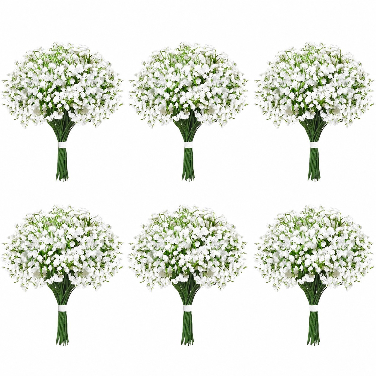 108Pcs White Baby Breath Artificial Flowers Real Touch for Wedding Home Decor