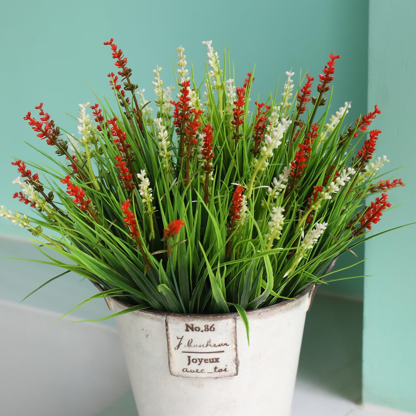 alyptus Artificial Flowers Outdoor 12 Bundles Fake Plants Outside Red Flower …