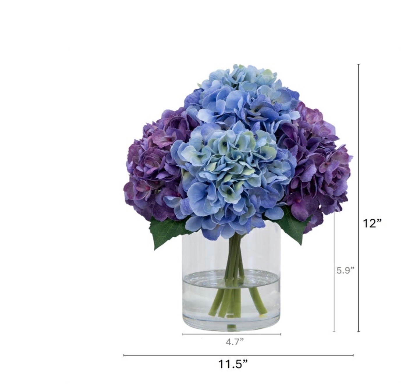 Nearly Natural Faux 12″ Hydrangea Arrangement