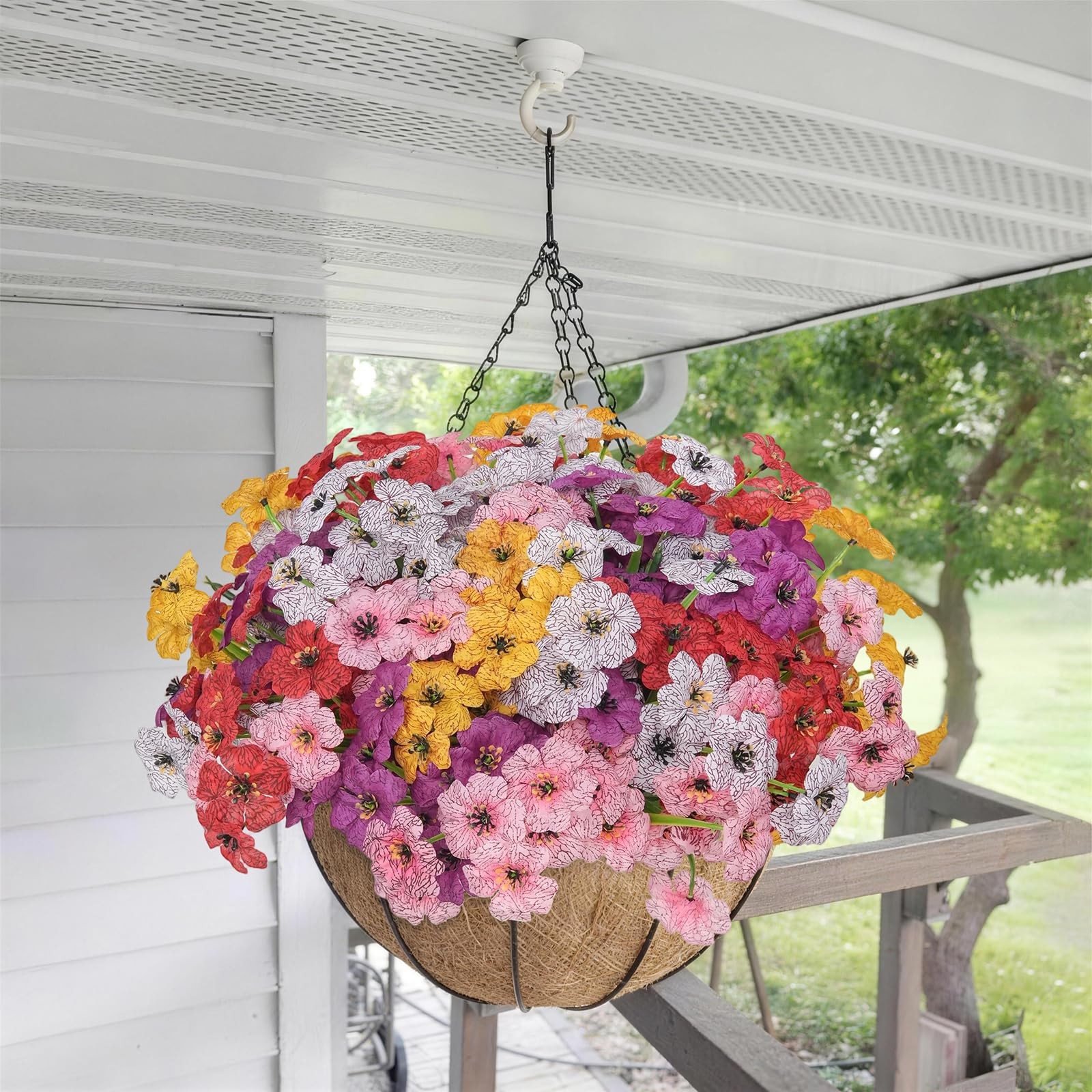 20 Bundles Artificial Flowers for Outdoor Spring Summer Decor – UV-Resistant …