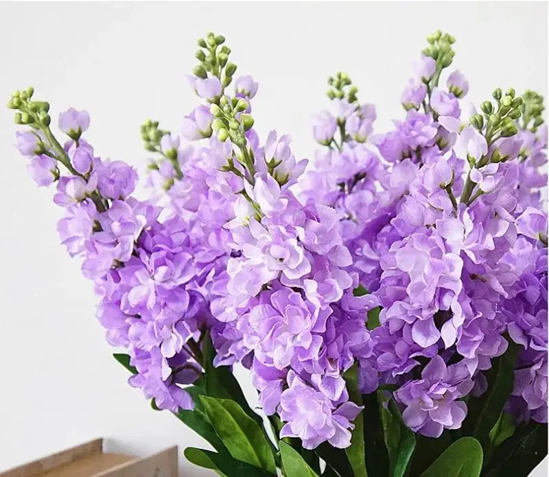 Big Artificial Hyacinth Violet flower branch fleurs artificielles for autumn fal