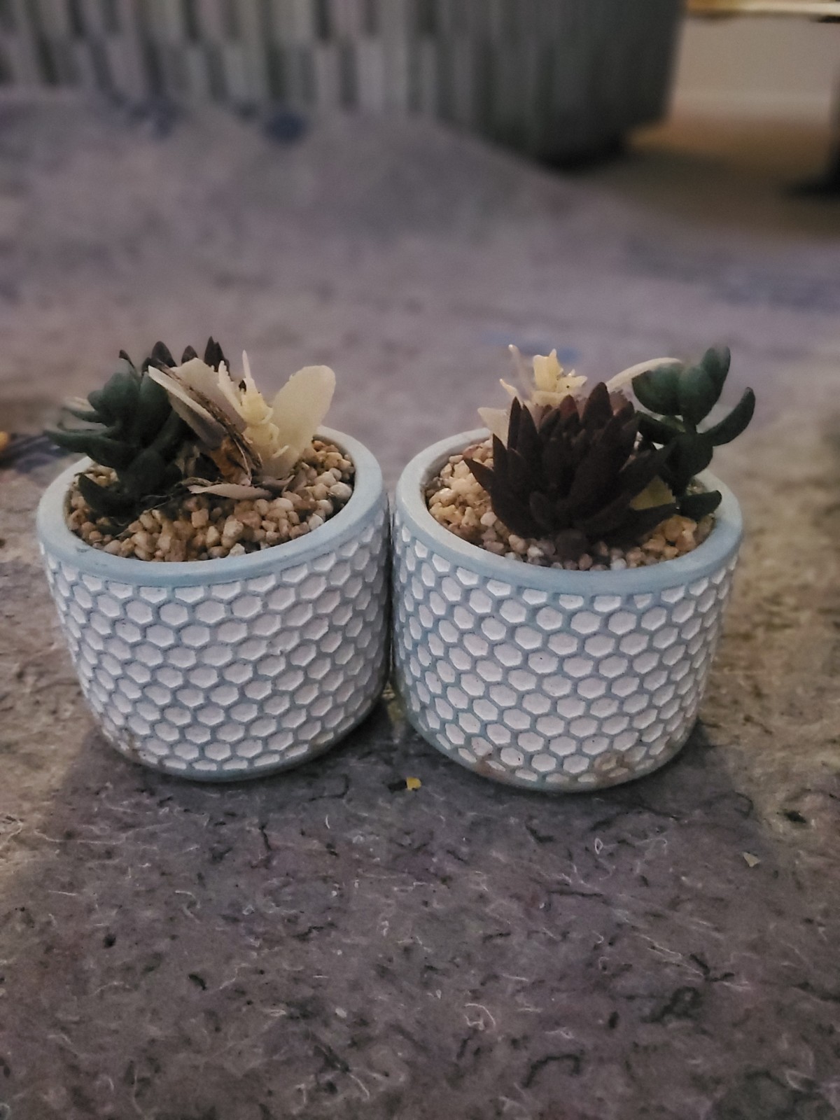 small desk top fake plant