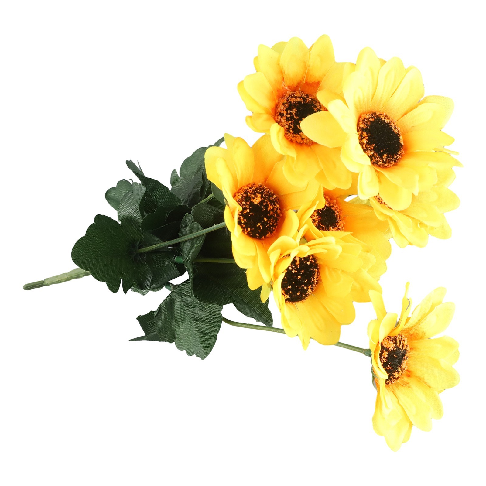 7 Heads Artificial Sunflowers Fake Flower Bouquet Garden Wedding Party Decor New