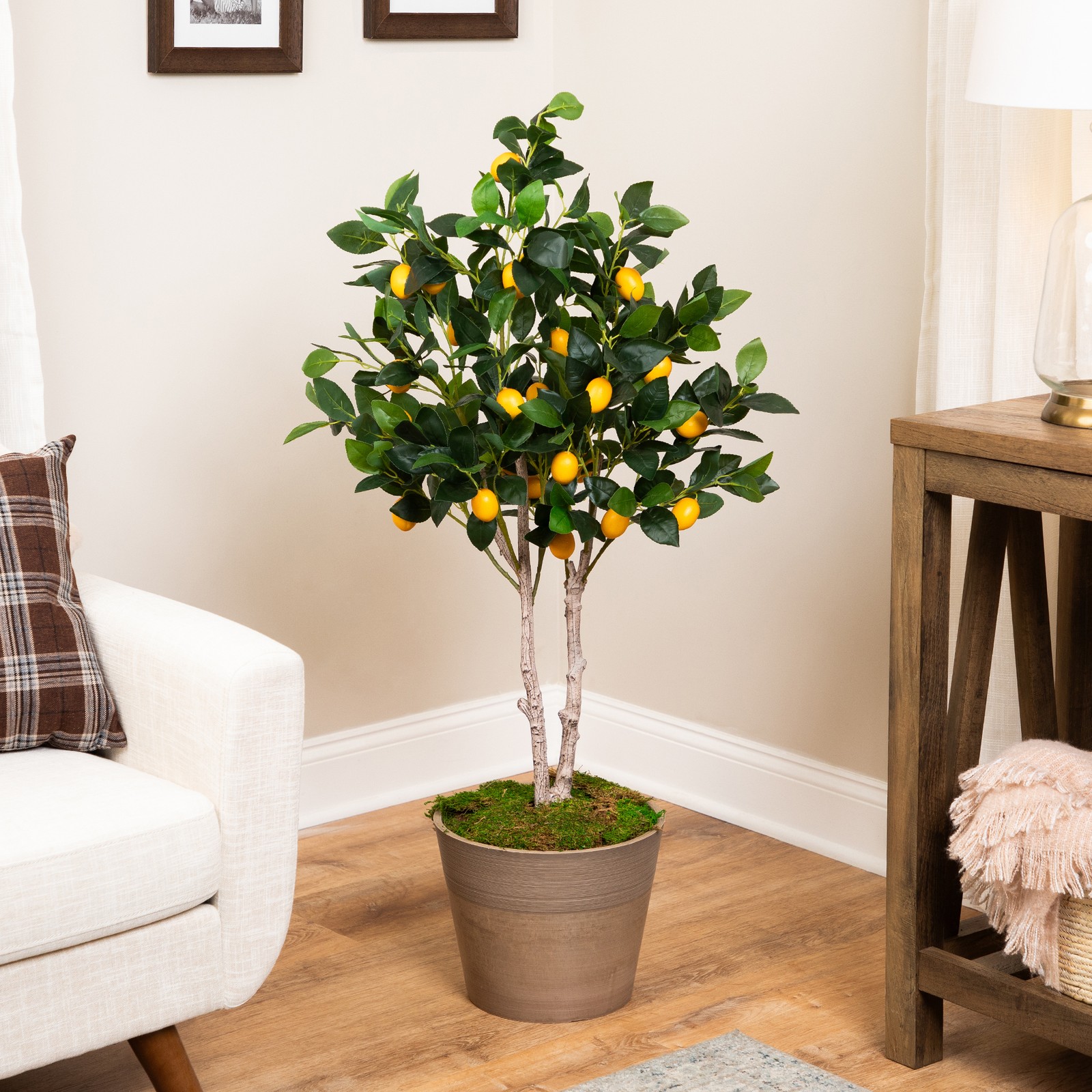 Northlight 45″ Potted Green and Yellow Artificial Lemon Tree