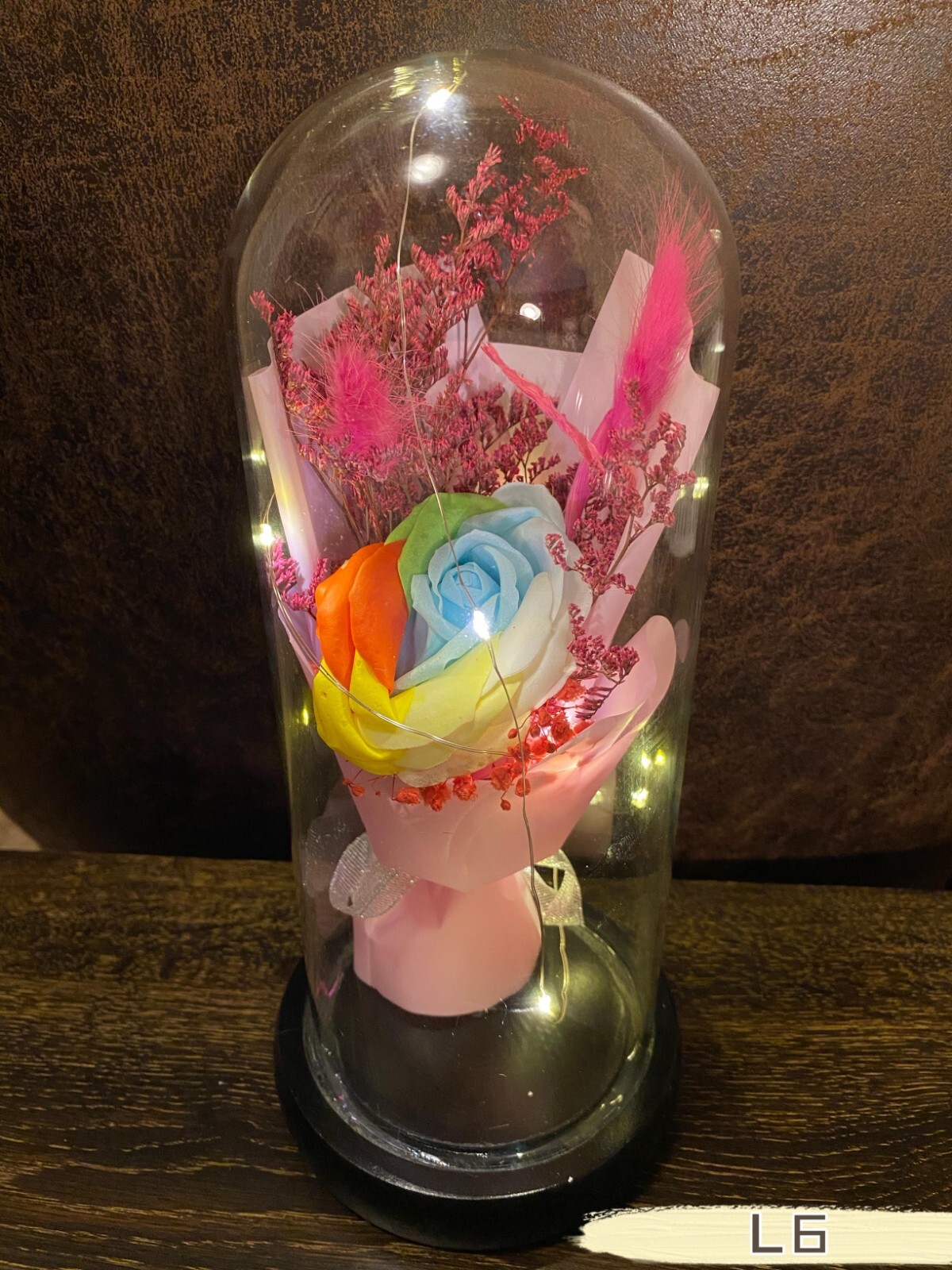 Romantic Home Decor Gifts Artificial Flower Gift multicolor Rose with Led Lights