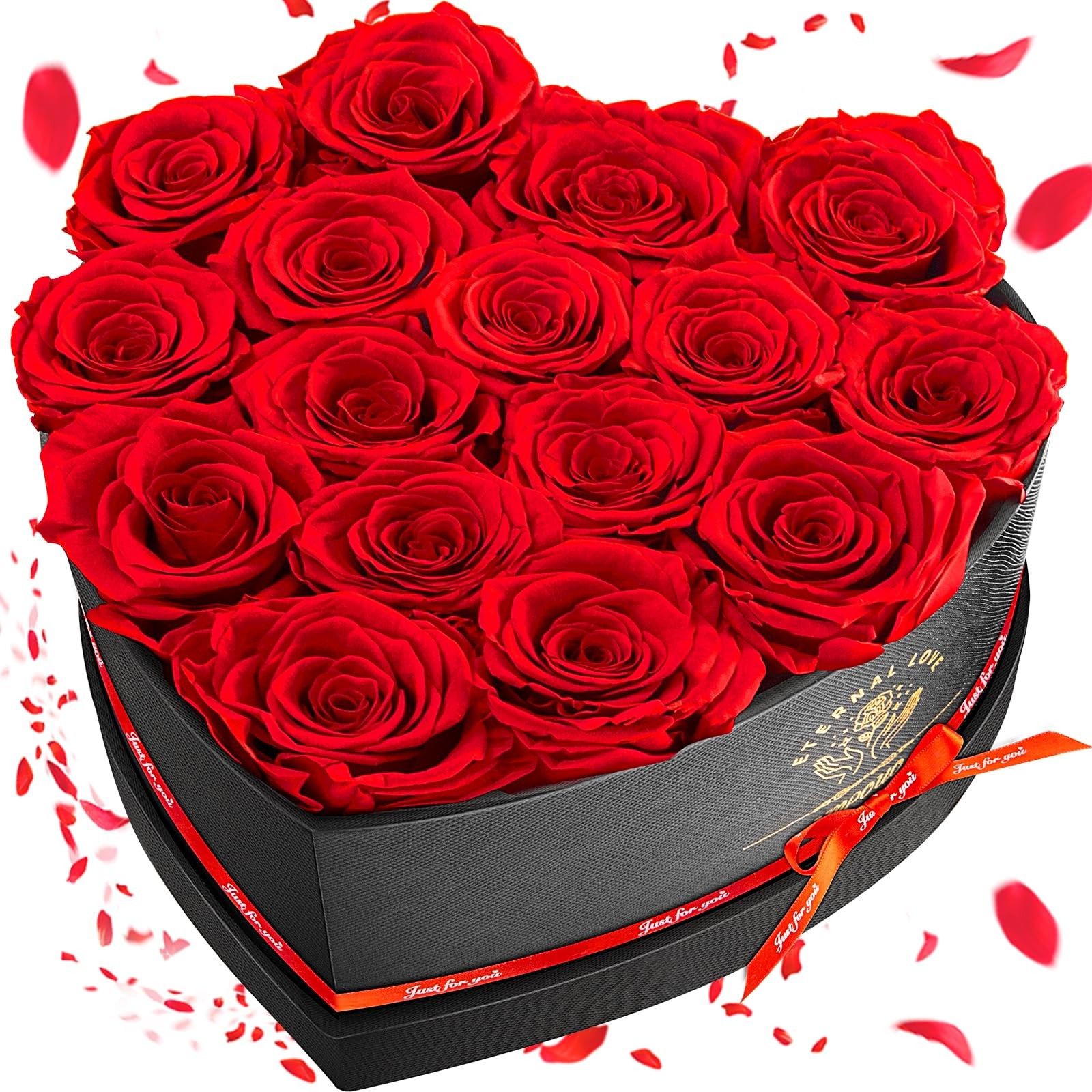 16-Piece Preserved Rose Birthday Gifts for Women, Eternal Rose Preserv…