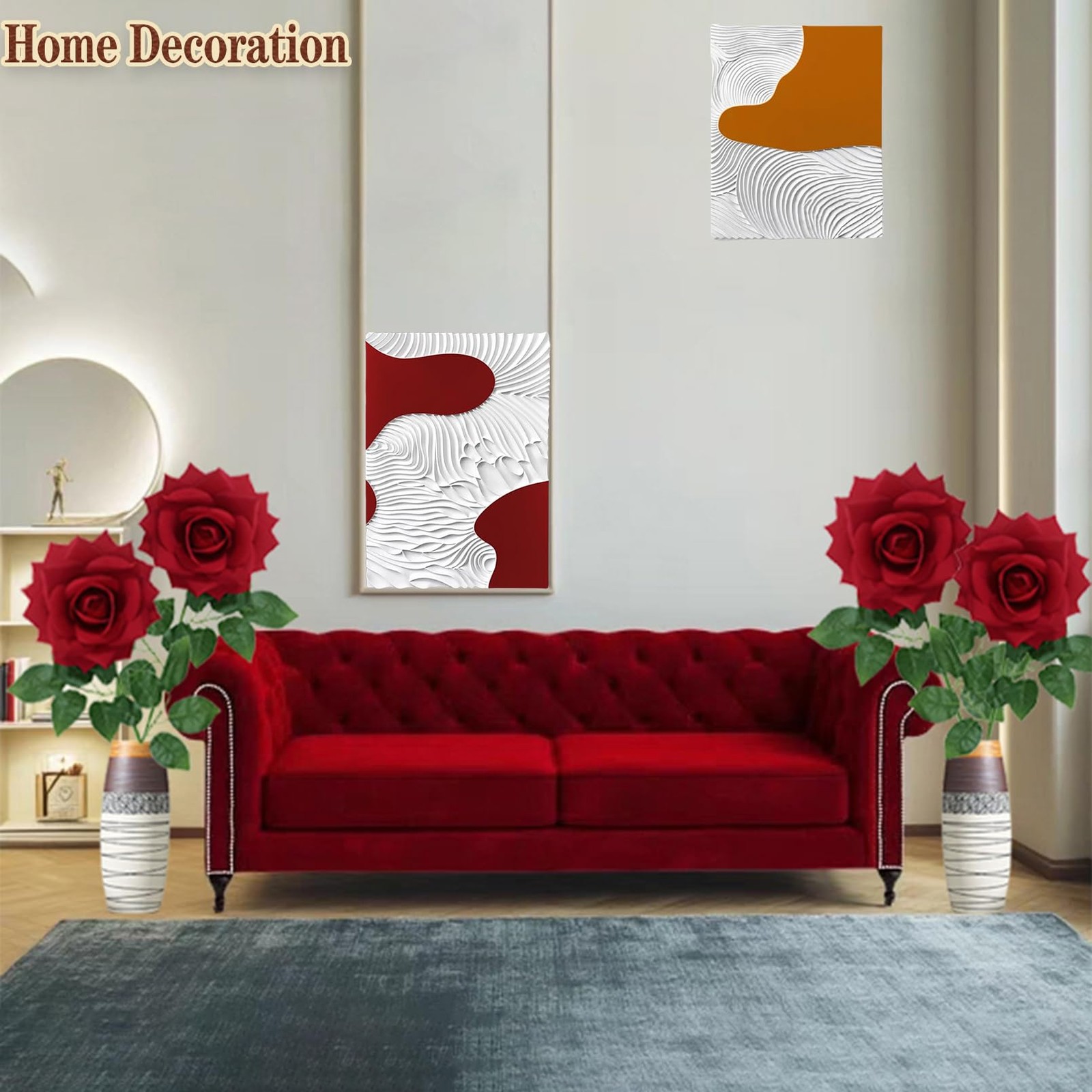 1PCS 45-inch Giant Red Rose for Decorative, Wedding Window Display Background…