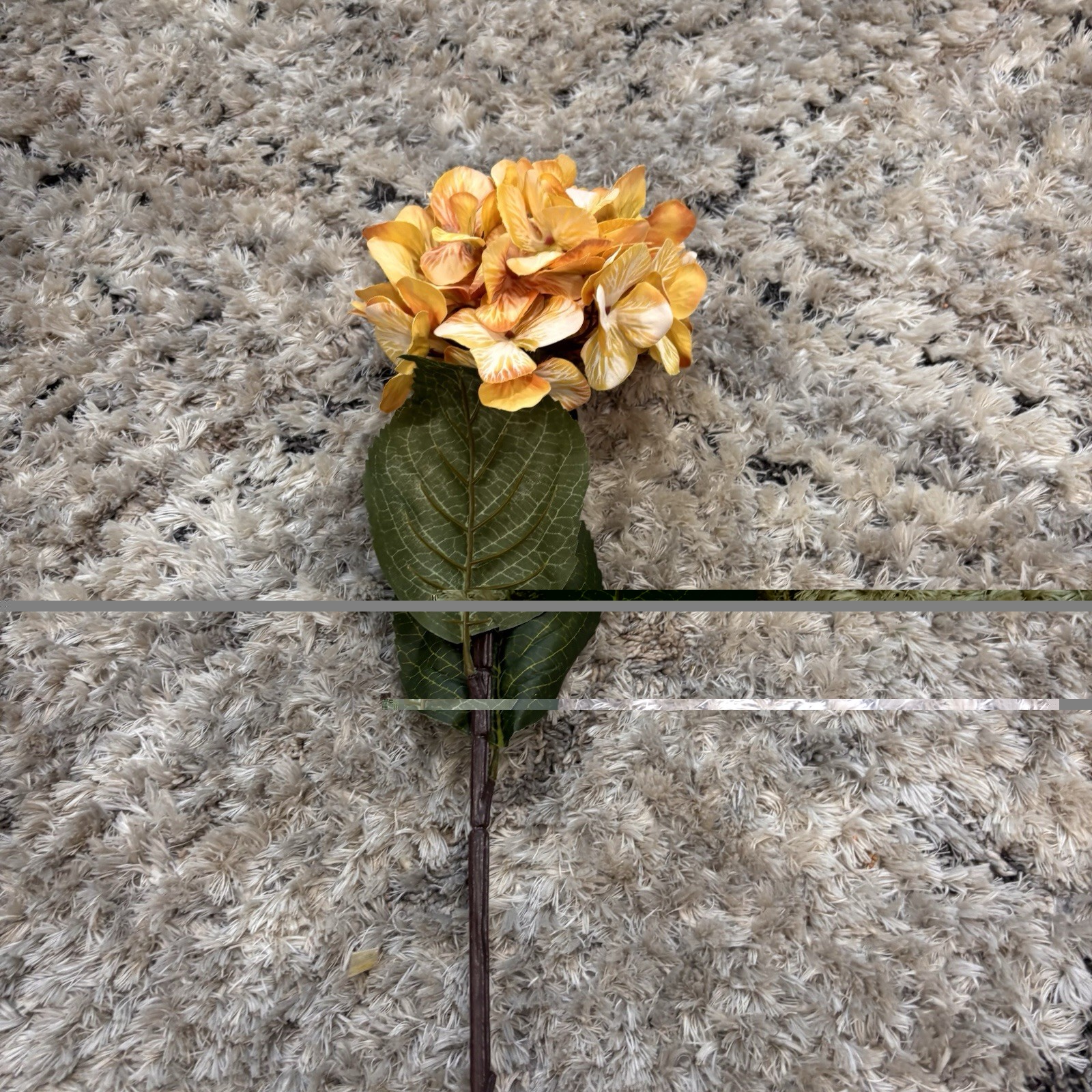 24pc Faux Floral Stem Lot Hydrangea Sunflower Eucalyptus Neutral Decor Bloom