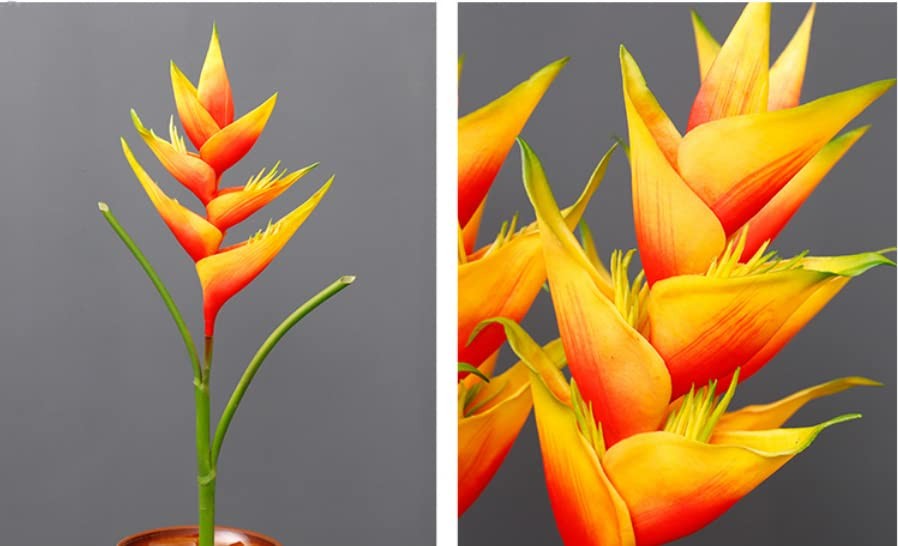 34 in/86cm Large Bird of Paradise Heliconia Stem Artificial Flowers,7 Petals …