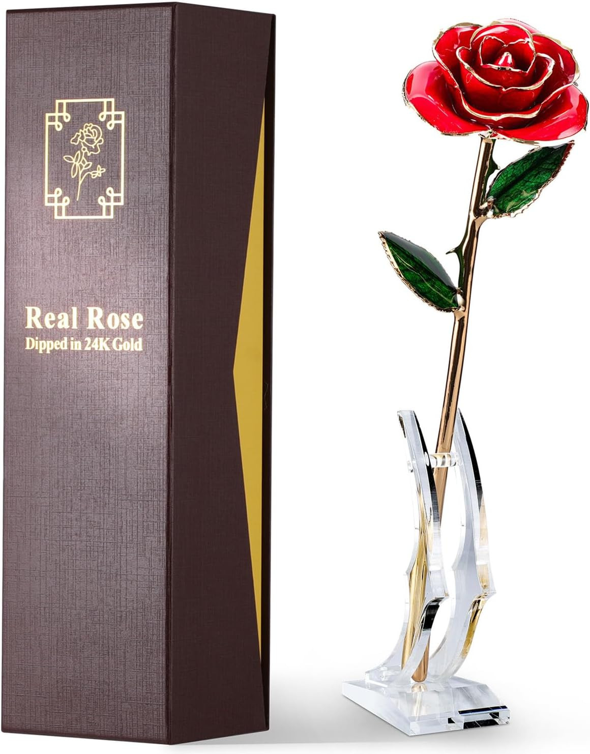 Gold Dipped Rose – Hand-Dipped Real 24K Gold Rose – Genuine One of a Kind – Eter