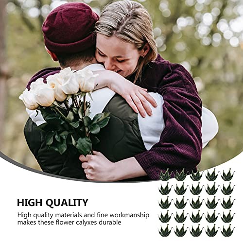 50Pcs Simulated Flower Holders for DIY Soap Rose Flowers 1.77 Inch Artificial