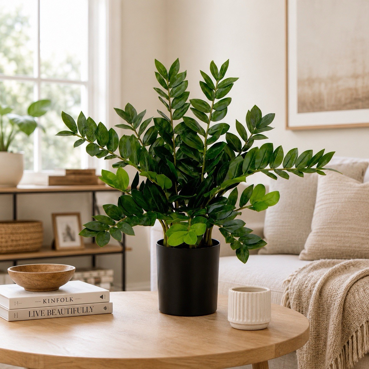 28 In. Green Artificial Zamioculcas Plant Home Decor