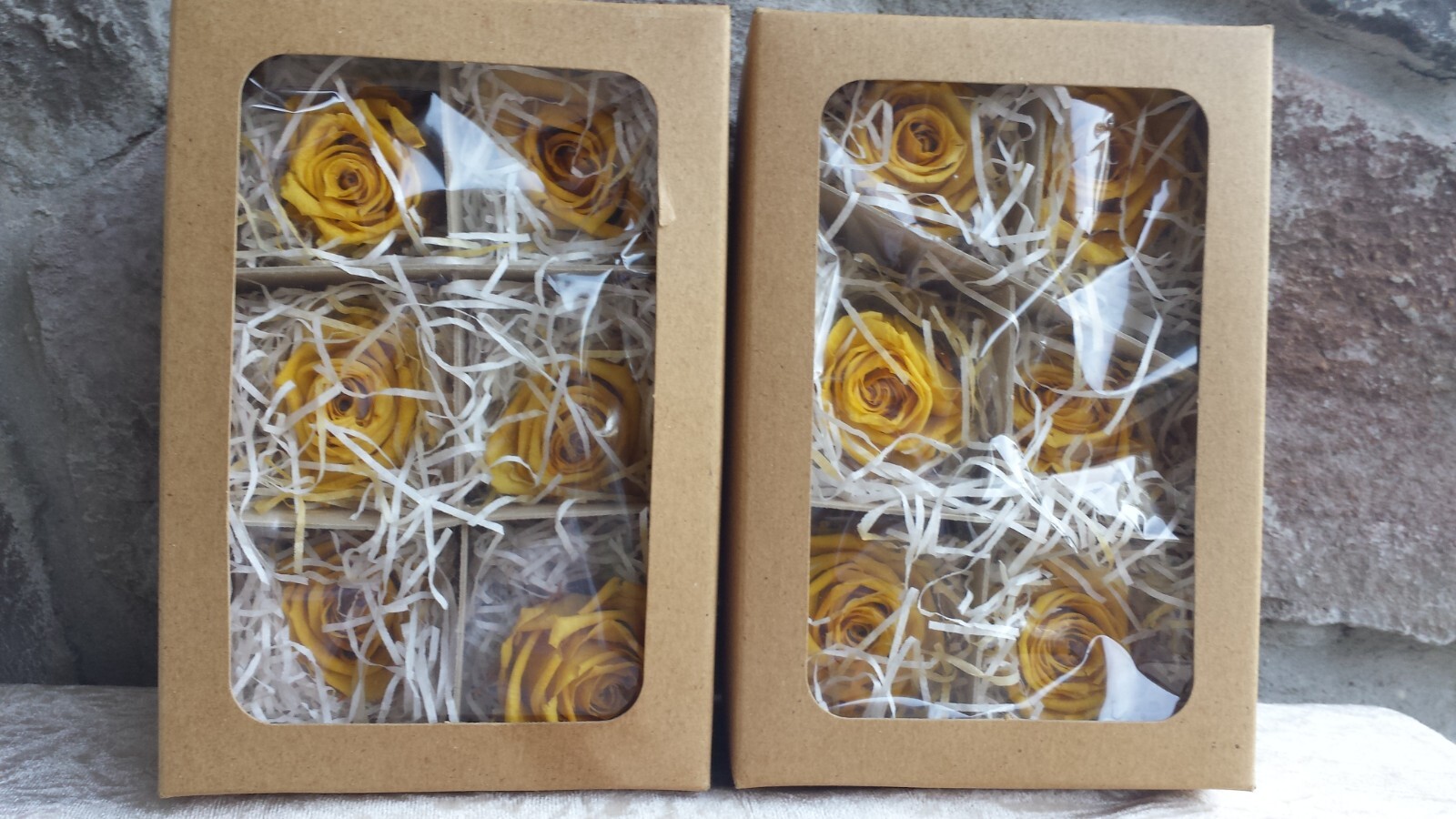12 Yellow Rose Heads Flowers Silk Soft Artificial Fake DIY Craft Brand New