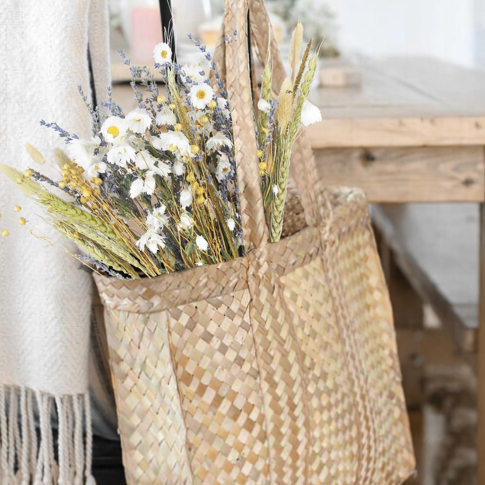 Dried Flowers Bouquet Dried Daisy Flowers Natural Lavender Bundles Dried