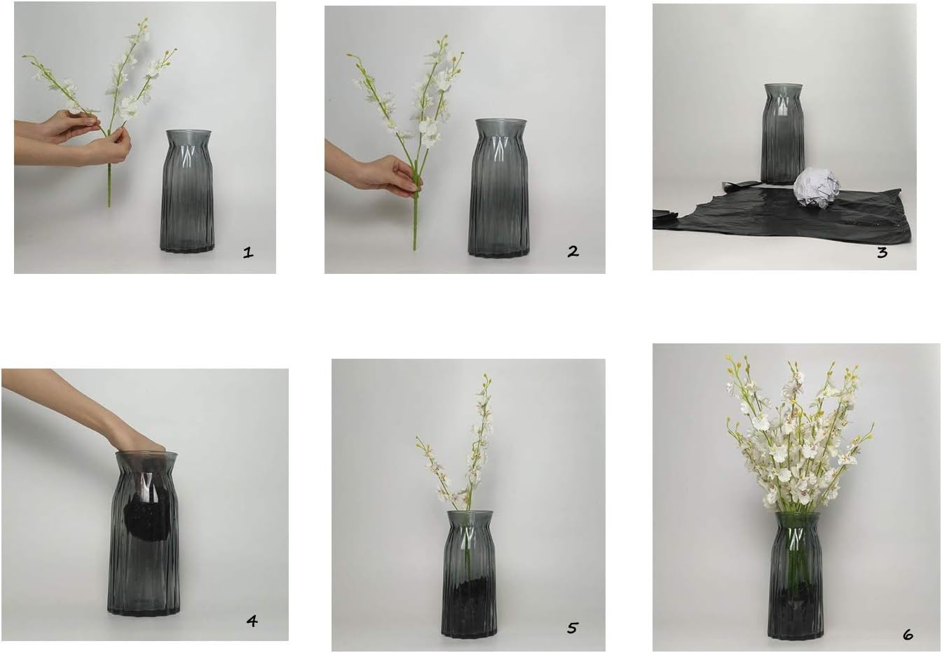 Versatile 20” Silk Orchid Flowers Set of 10 – Ideal for Garden & Office Decor