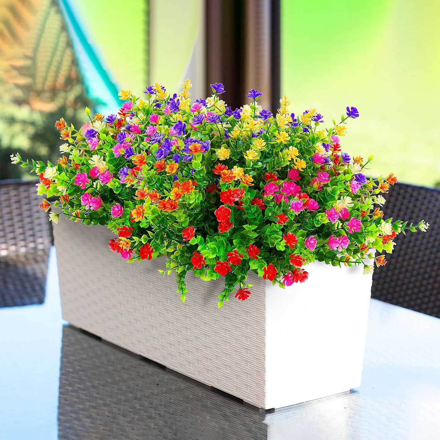 20Bundles Artificial Flowers Fake Plant Wedding Garden Indoor Outdoor Home Decor