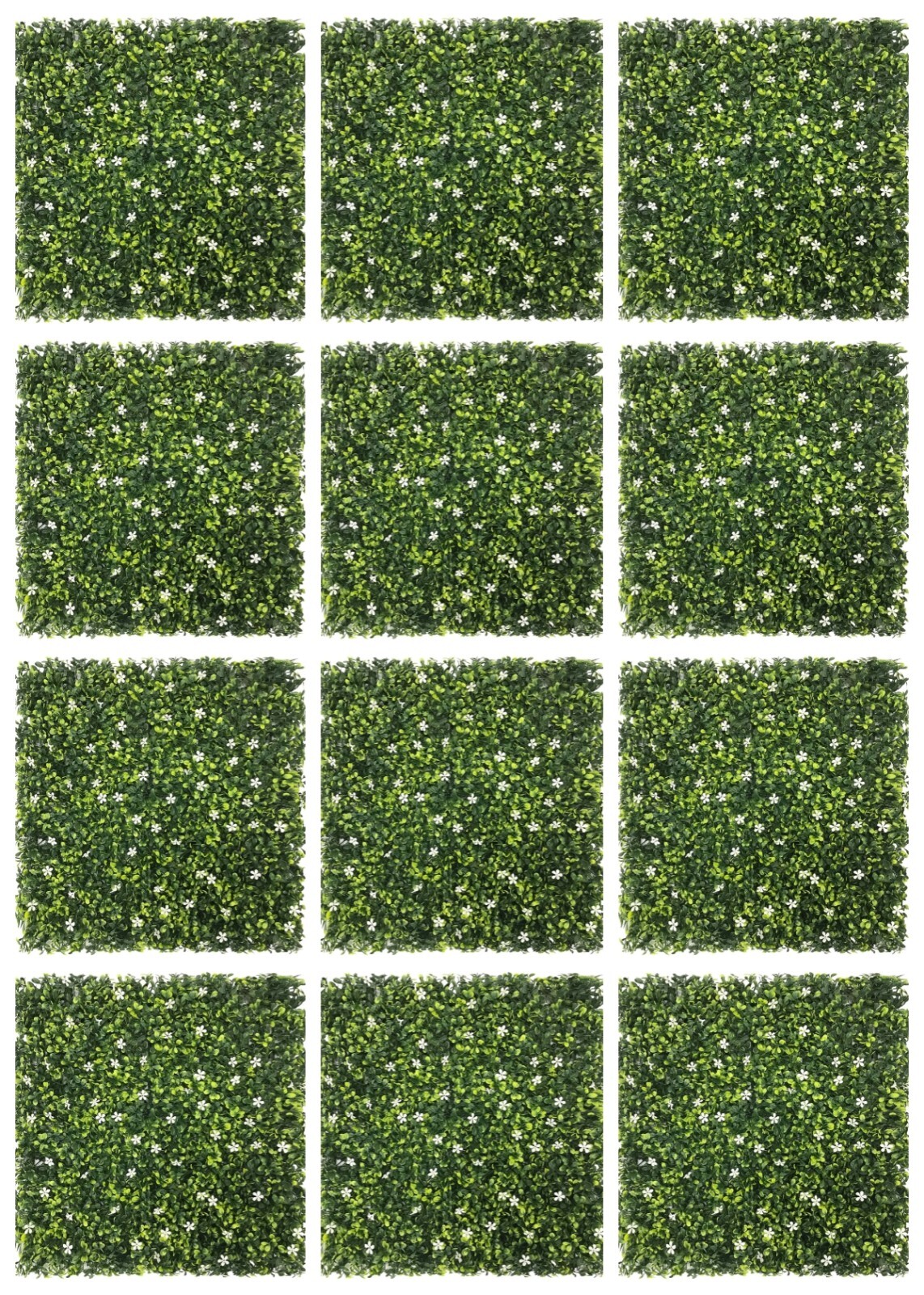 12 pc 20×20″ Artificial Faux Jasmine Leaf Privacy Fence Screen Decor Panel Hedge