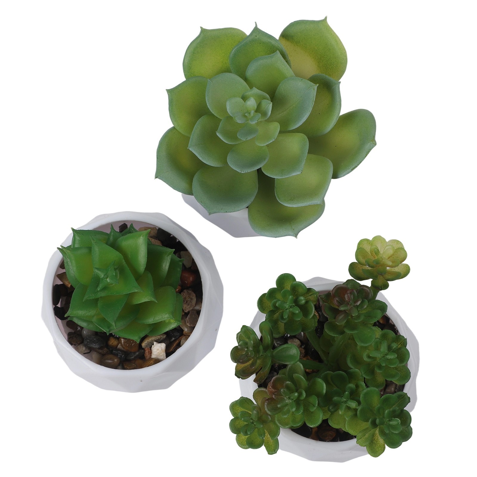 3pcs Elegant Artificial Succulent Plants for For home and Office Display
