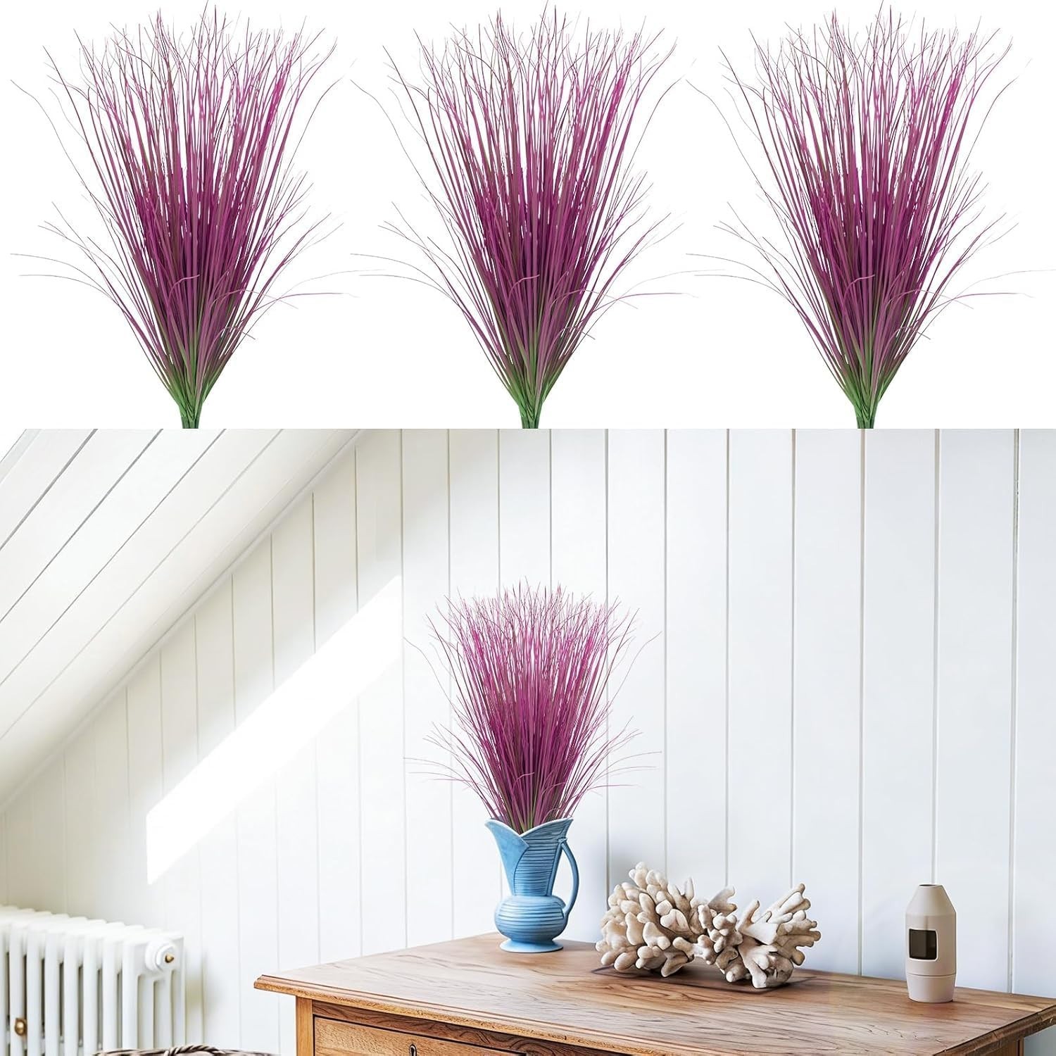 Realistic Indoor and Outdoor Faux Grass – 12 Bundles of UV-Resistant Greenery
