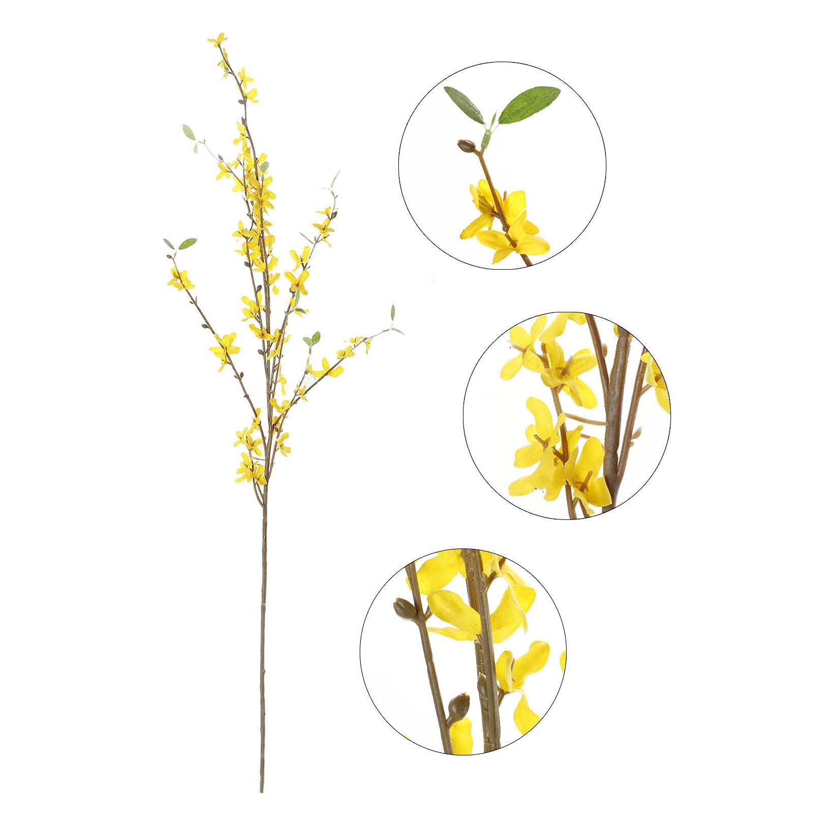 6Pcs Artificial Forsythia Flower Branches 39 Inch Long Faux Yellow Jasmine Ar…