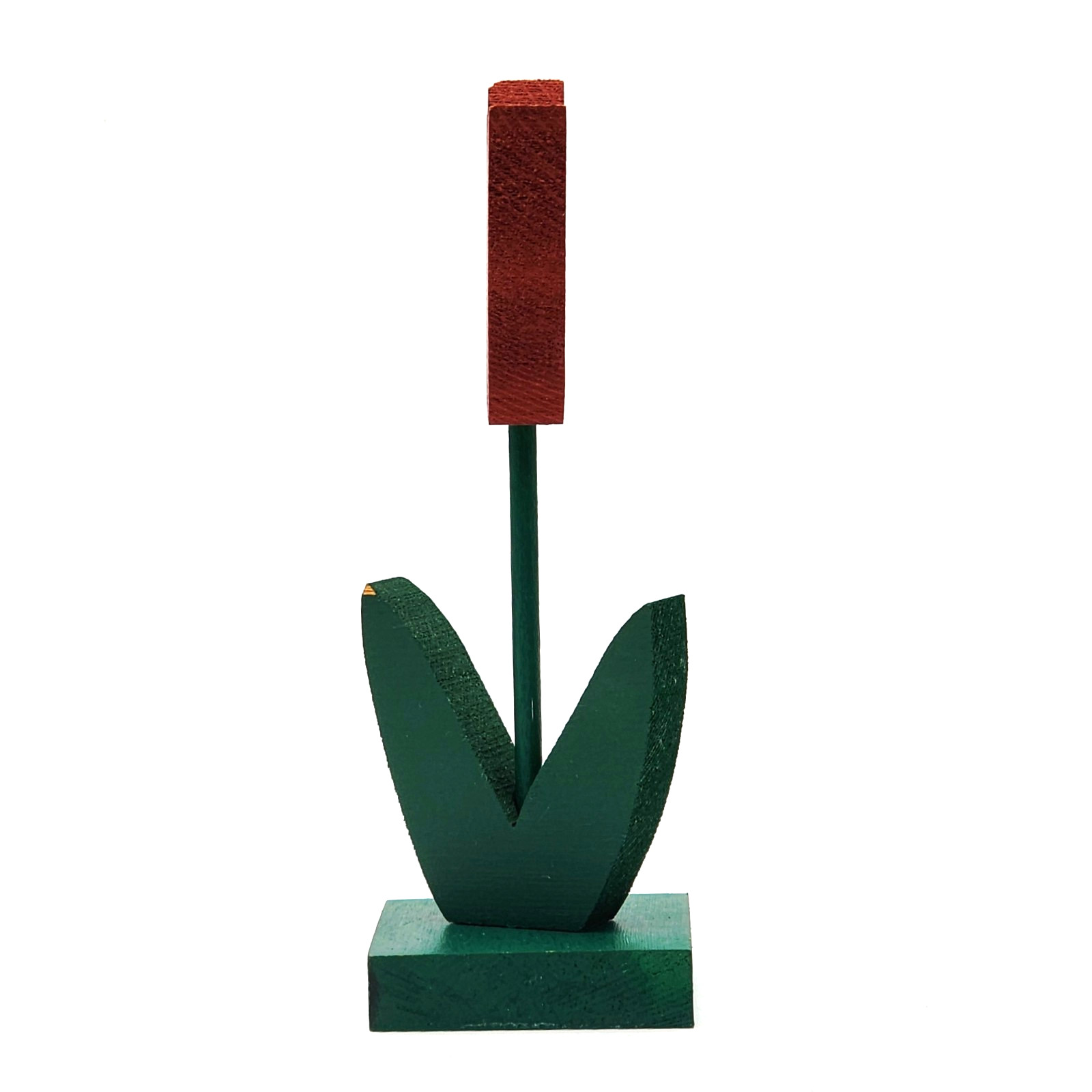 Handmade Wooden Tulip Figurine Red Flower Spring Decor Rustic Farmhouse