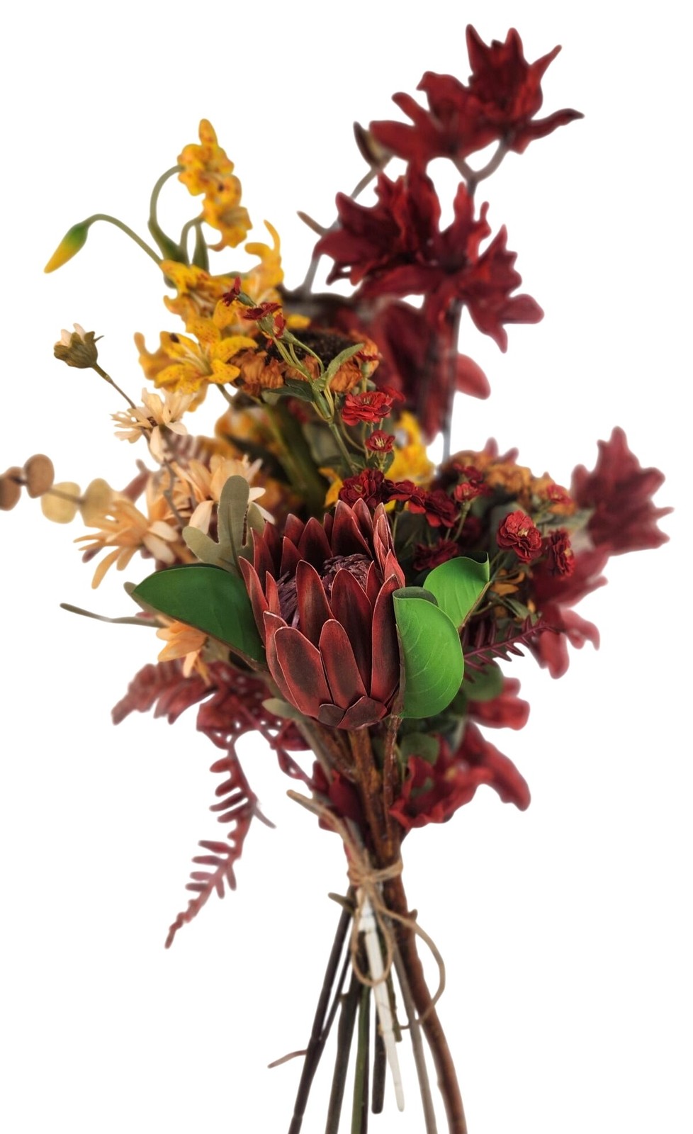 Artificial Mixed Floral Bouquet With Sunflowers Protea Lily & Daisies 20-25 Inch
