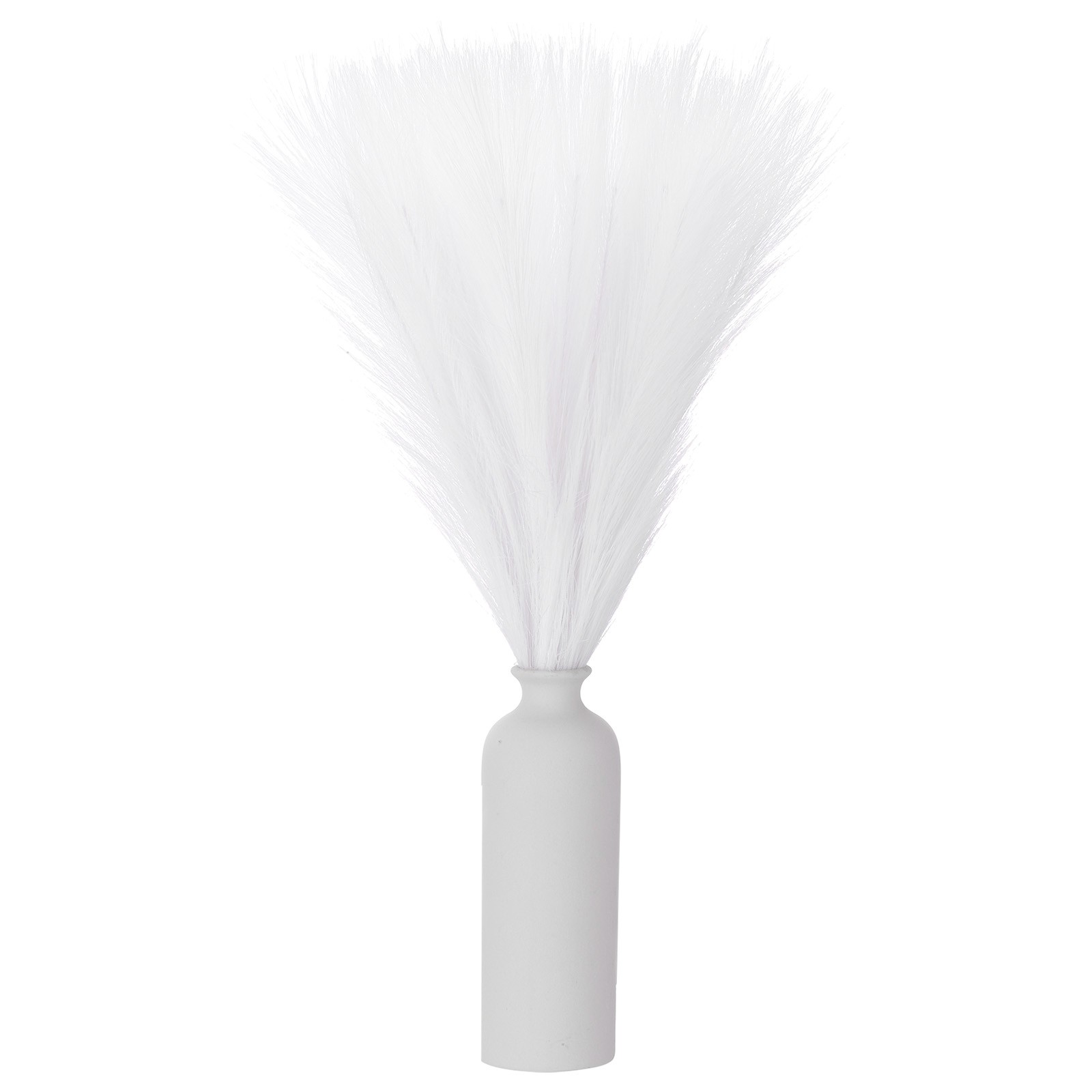 10 Pcs Faux Pampas Grass, 18 Inch Fluffy Pampas Grass Decor, White