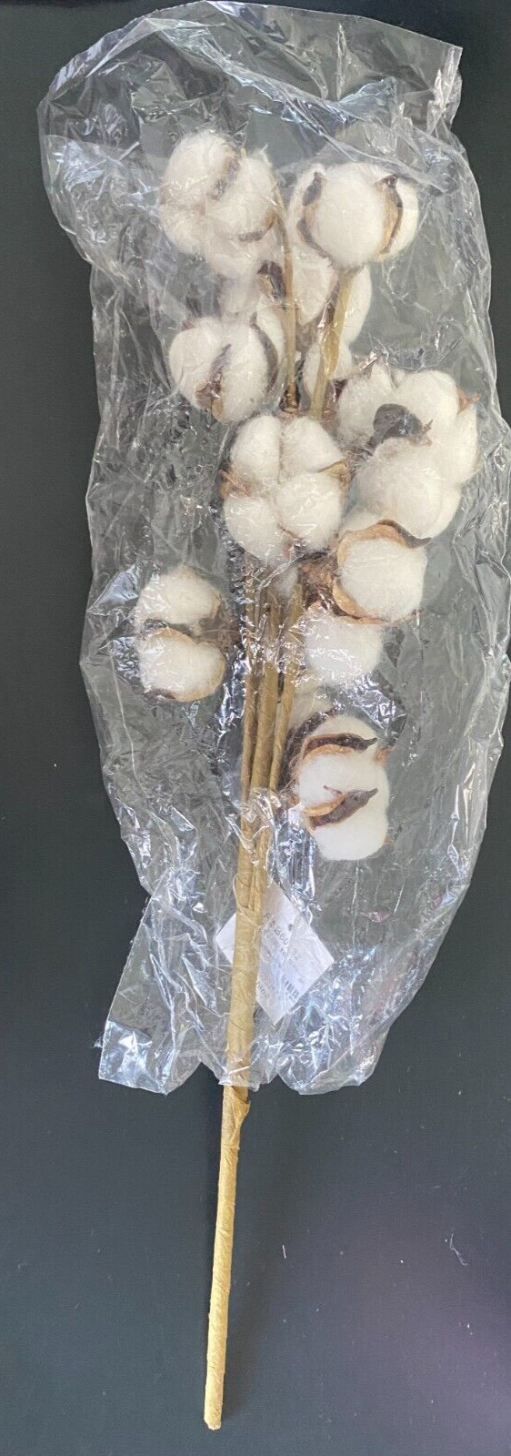 New Cotton Ball Stem Spray Pick Dried Branch Foliage Artificial Flower Decor