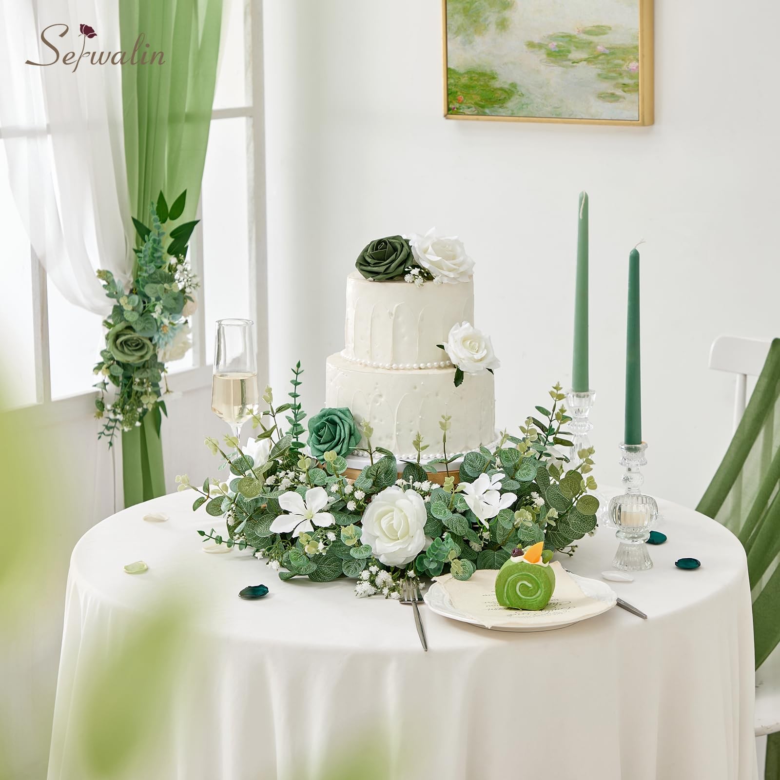 100 Pcs Mixed Artificial Eucalyptus Stems,Babys Breath Artificial Flowers Bul…